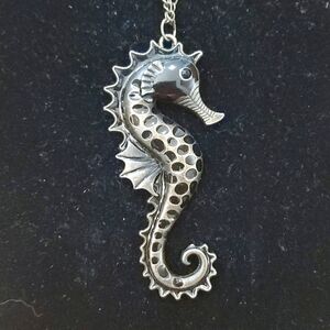 Long Chain‎ Metal Seahorse Necklace
